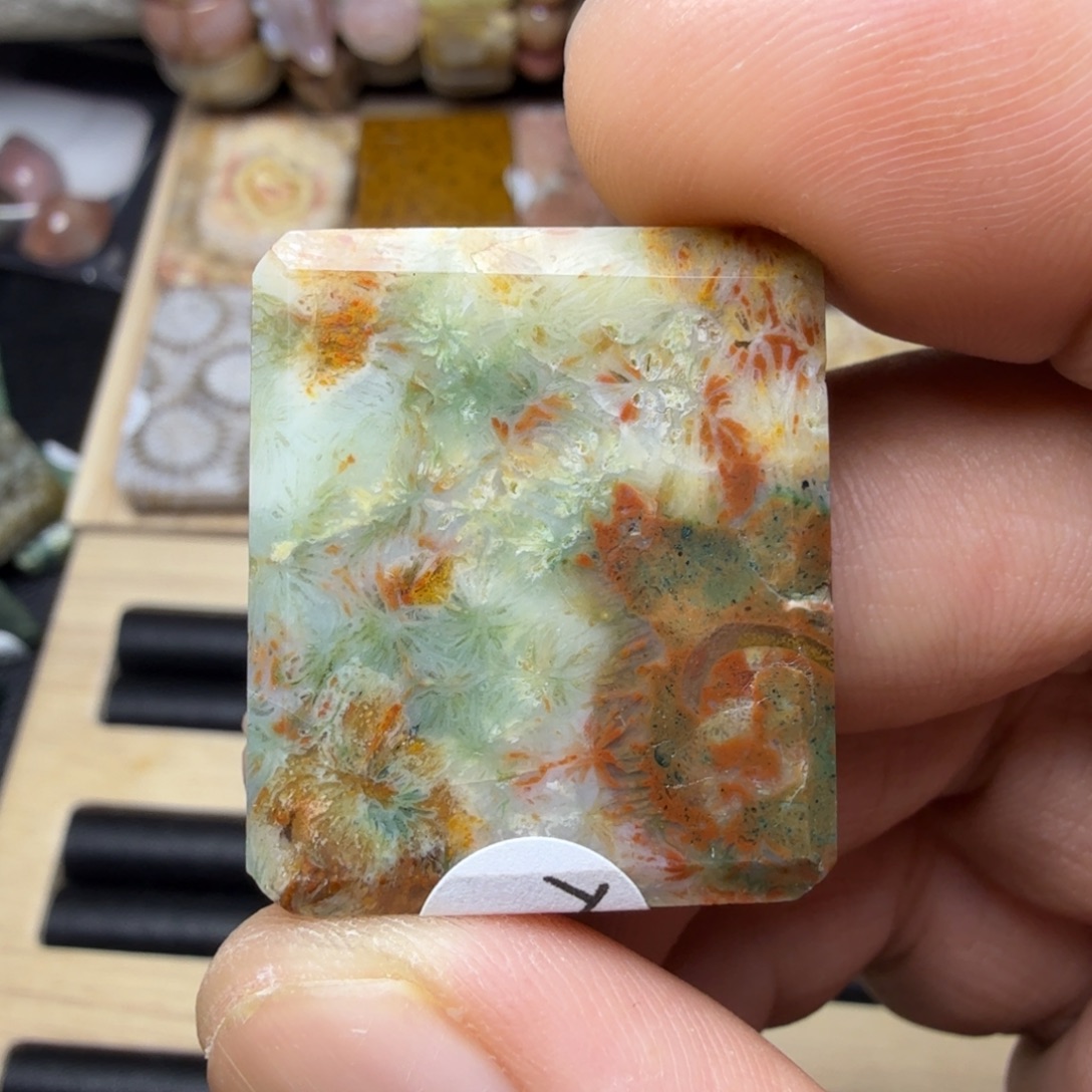 硅化玉未镶嵌纯天然色有机玉石保真色瑕疵特价不退换