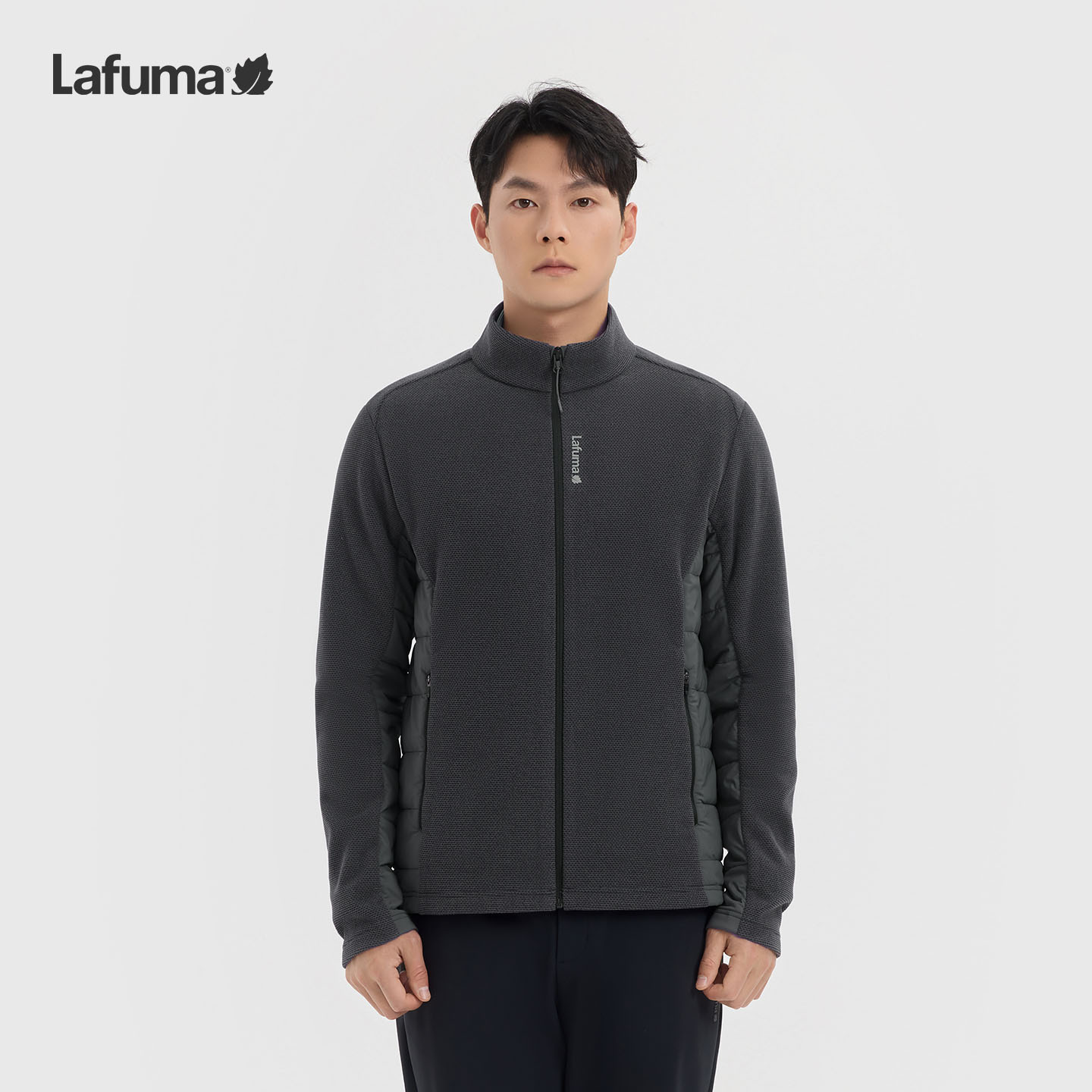 LAFUMA乐飞叶户外25秋冬男立领抓绒衣拼接外套运动上衣LMJA5DR91