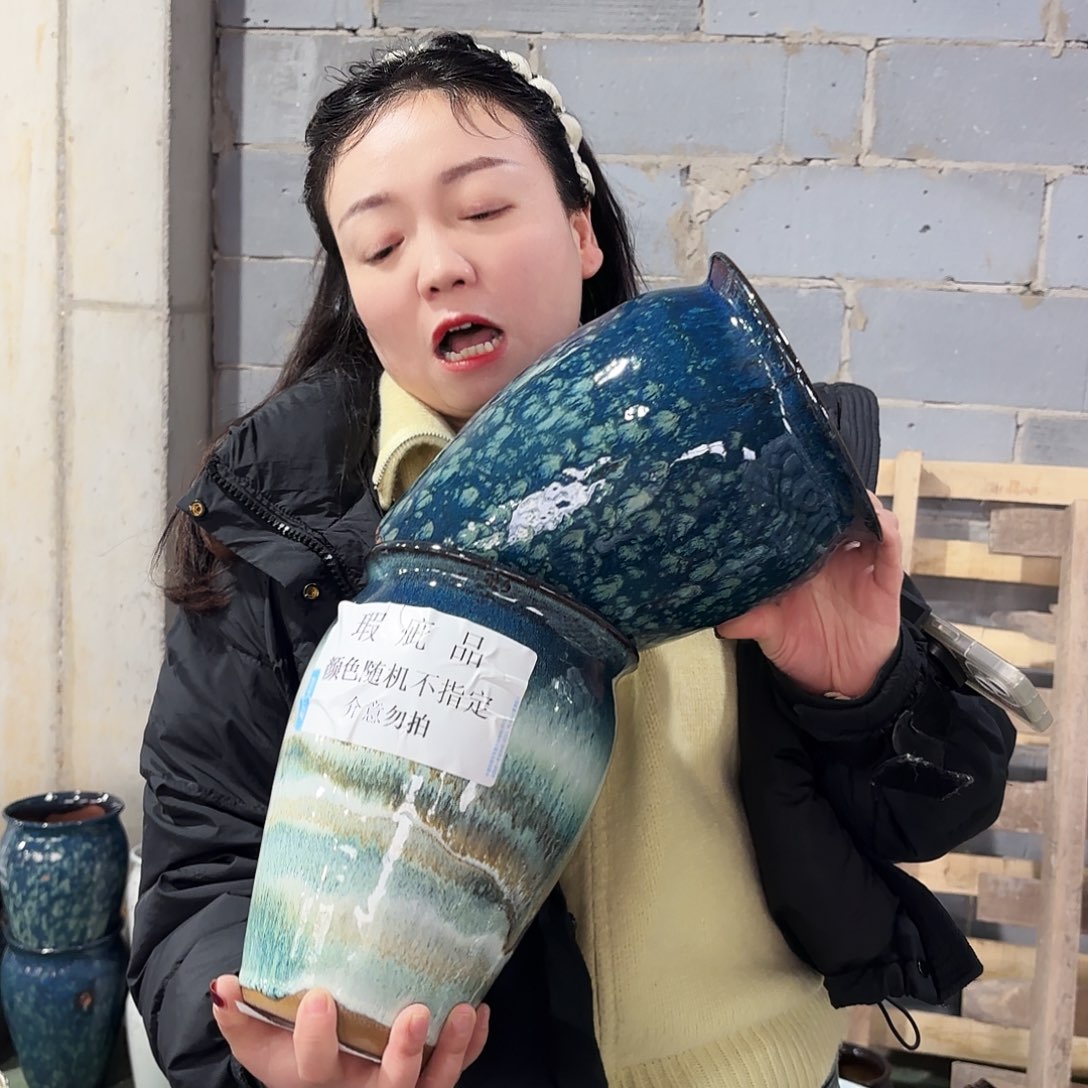 瑕疵两个高24/17红陶