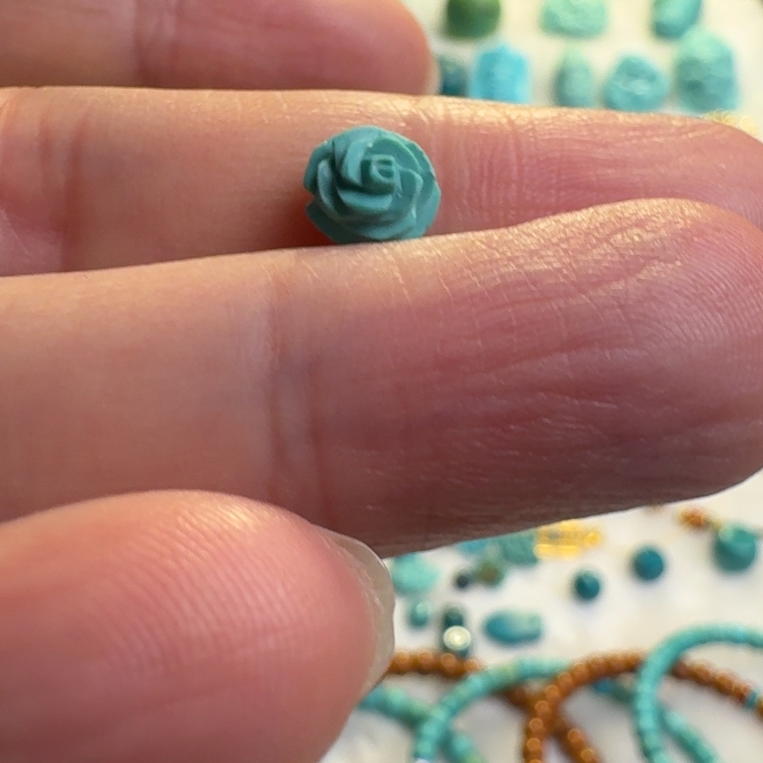 绿松石单珠未镶嵌7m m