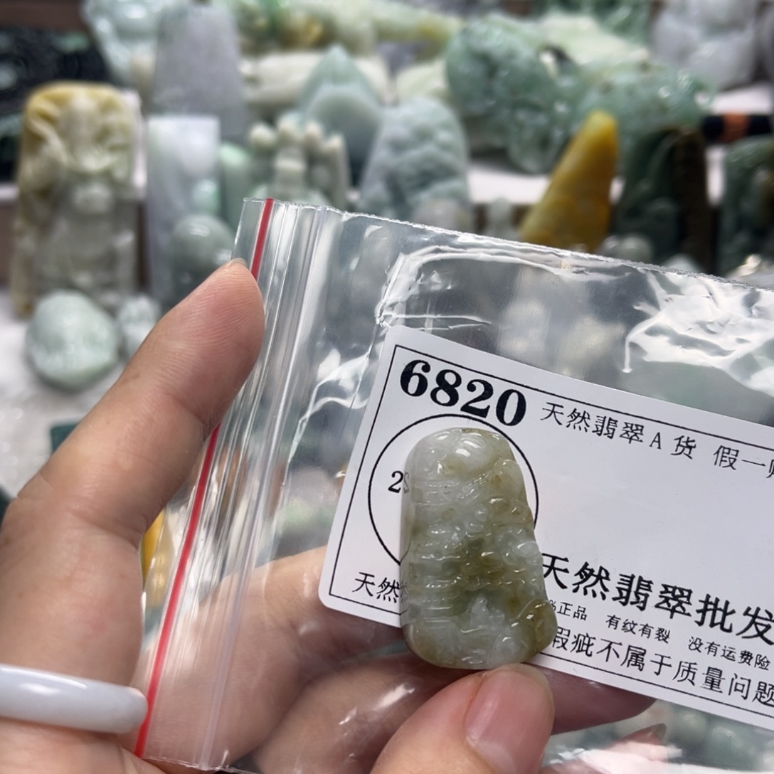 翡翠未镶嵌颈饰6820