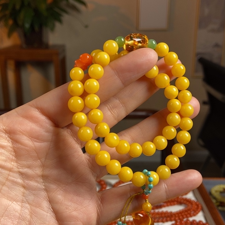 琥珀手链未镶嵌蜜蜡手串8