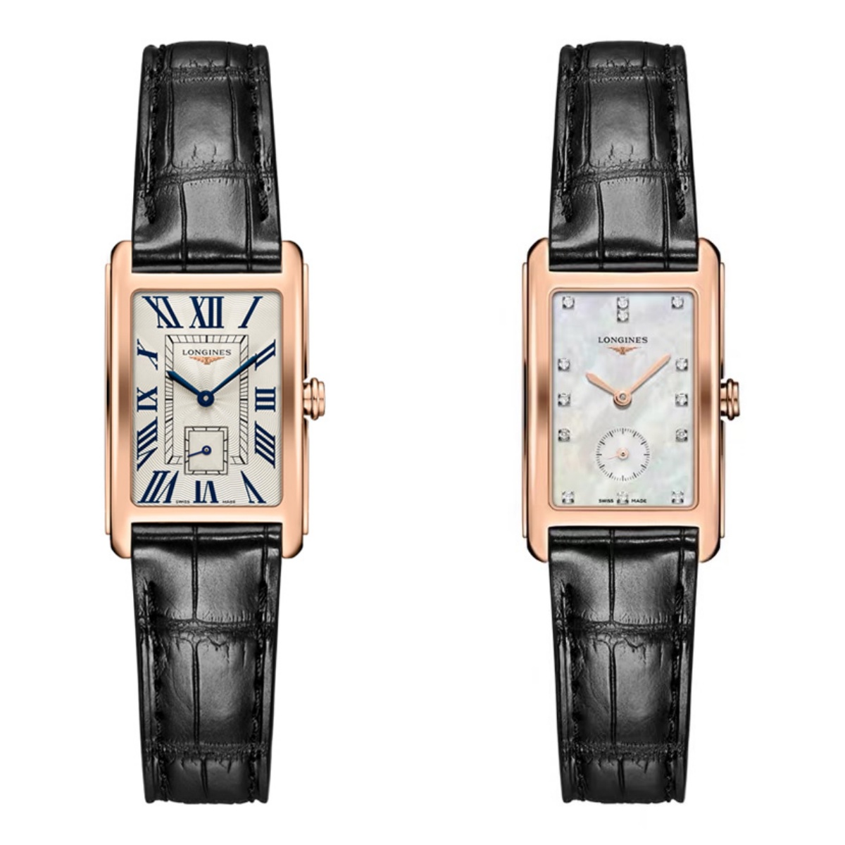 99新 Longines/浪琴 黛绰维纳中号/石英/18K金白盘/表径20.8-32mm