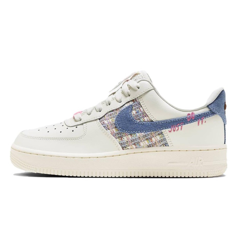 Nike Air Force1  "JUST DOIT" 空军一号小香风板鞋女 FJ7740-141