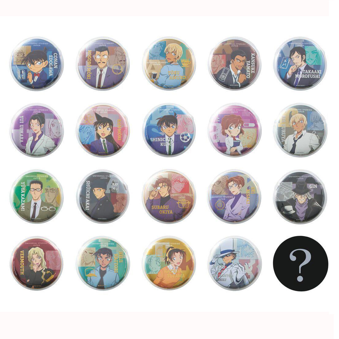 【名侦探柯南】柯南2025大阪USJ环球影城限定吧唧徽章盲盒 默认代拆