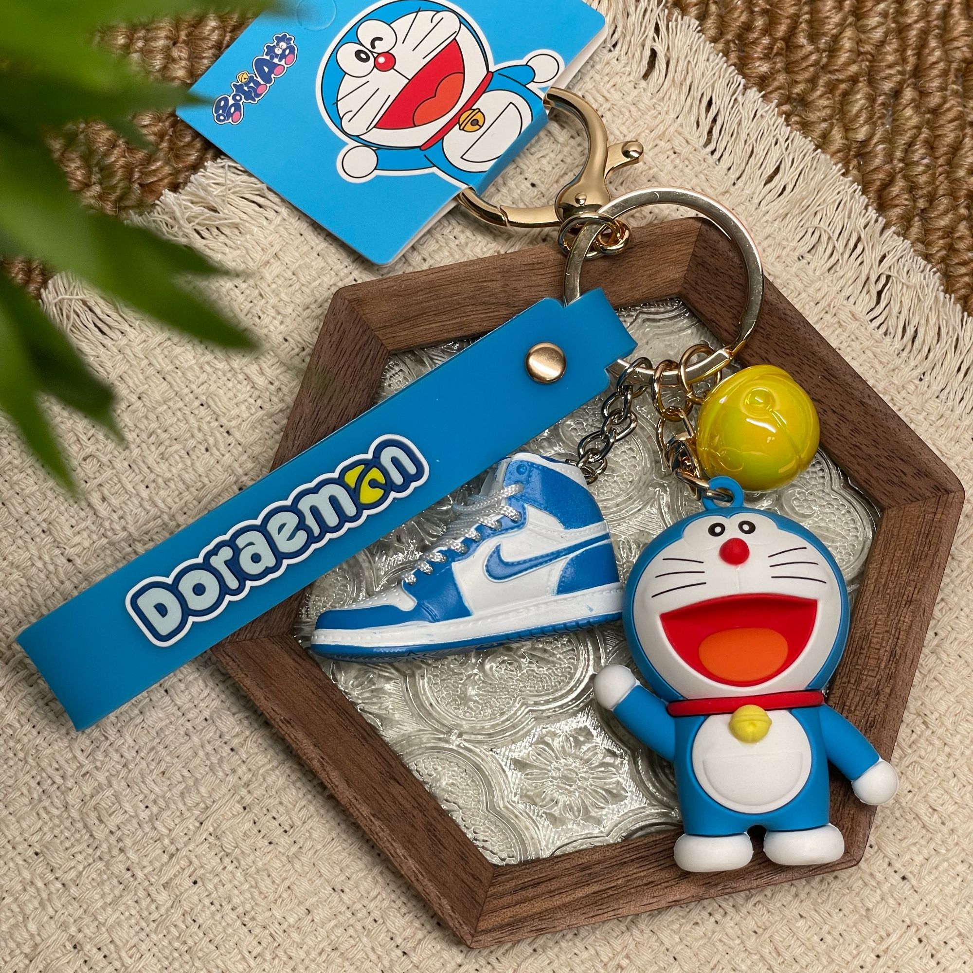 原创卡通哆啦A梦钥匙扣挂件可爱公仔汽车书包挂饰动漫周边礼品