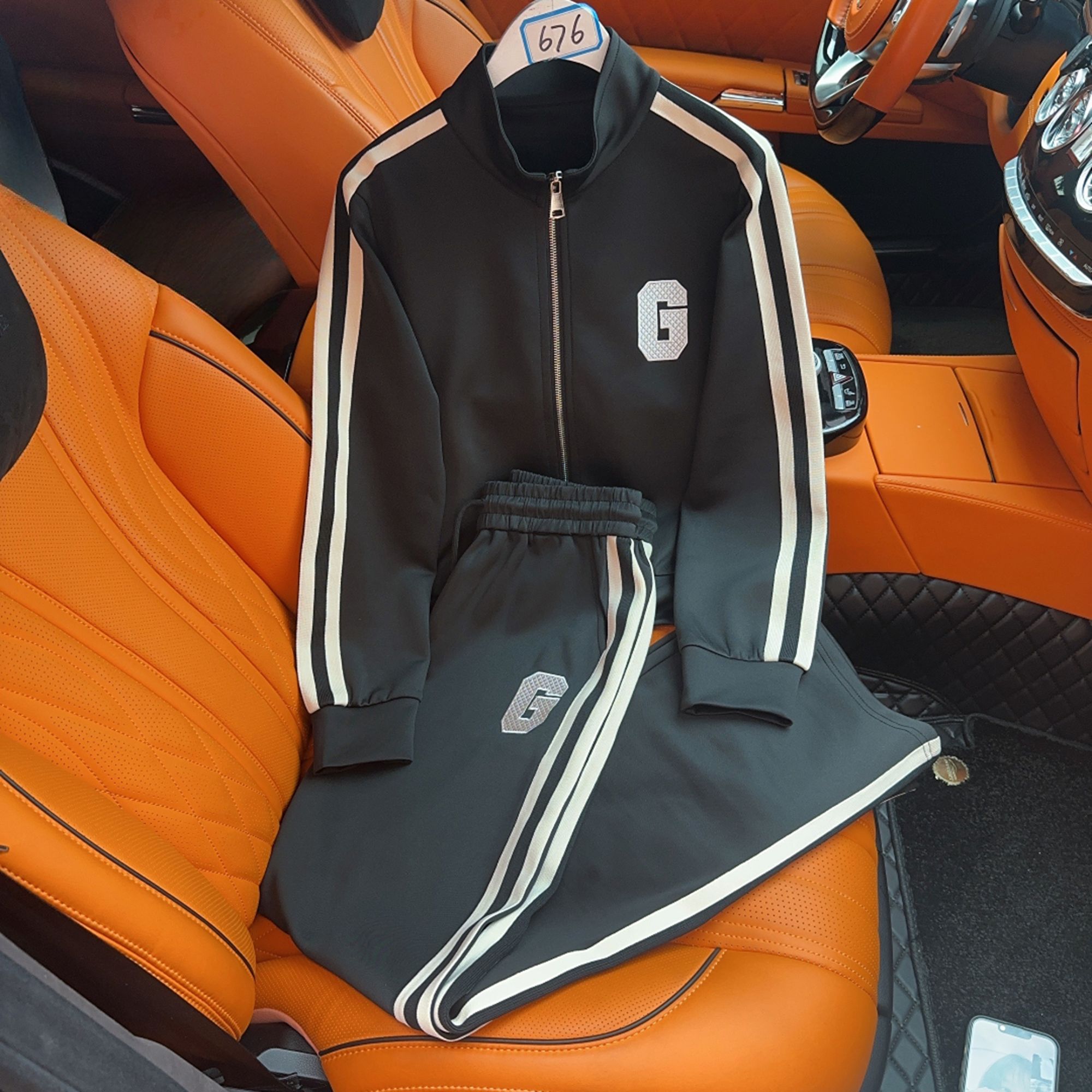 676#A 深圳南油原创2025时尚运动春秋潮流立领秋季春款韩版套装