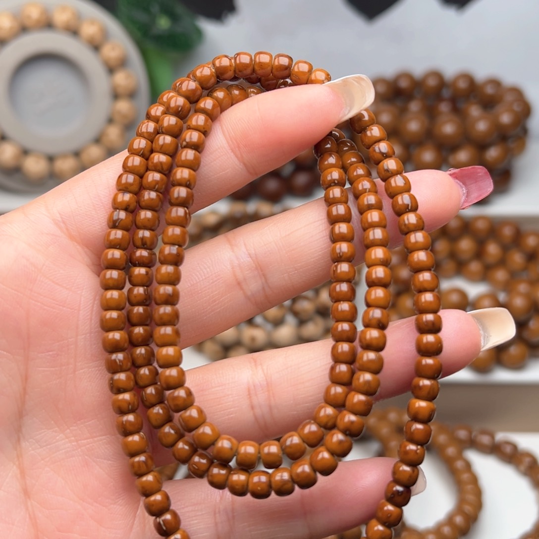 紫金鼠手串5x4纯肉实心药片脖褂