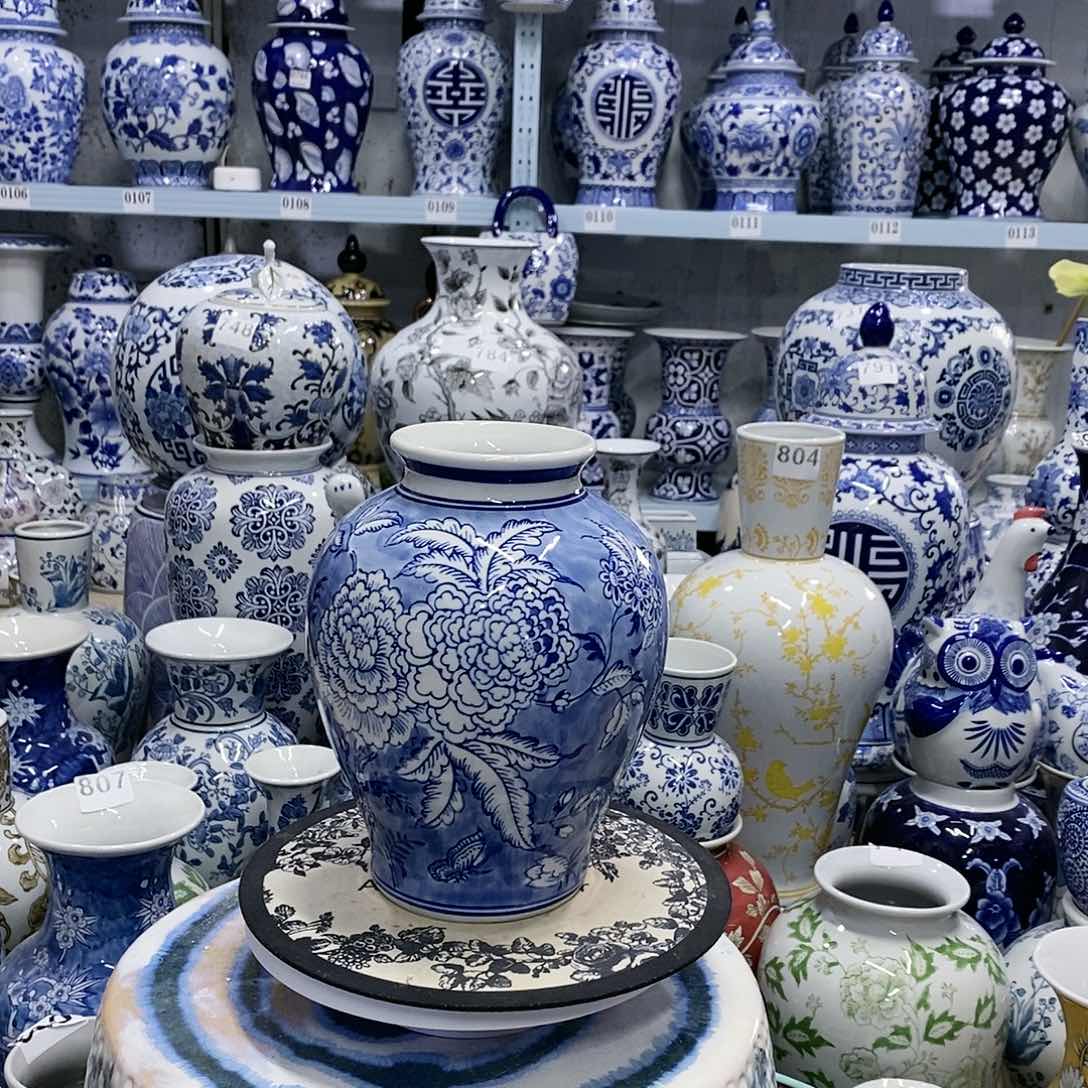 【闪购商品】摆件蝶恋花花瓶瓷器20.7.15