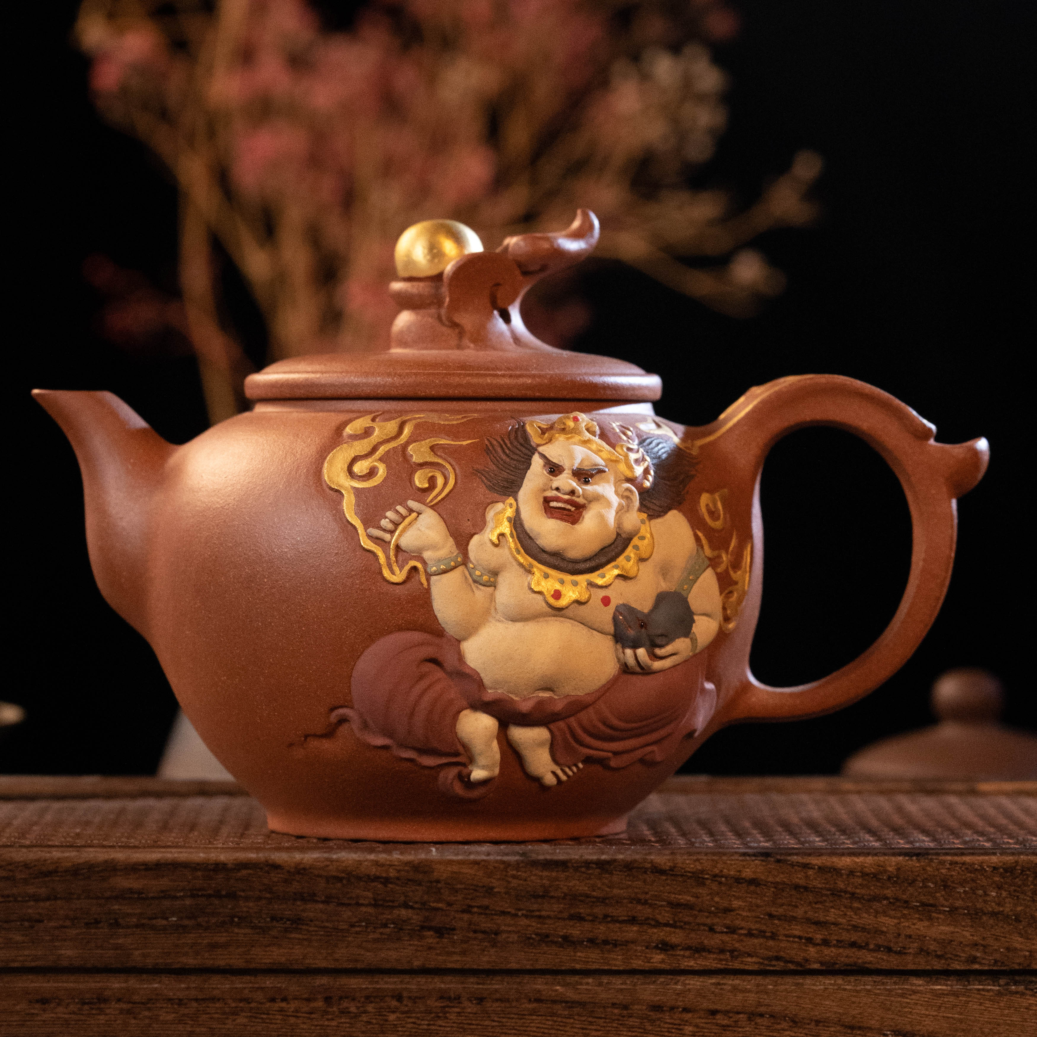 GSB-016   高水波  宜兴手工紫砂   黄财神