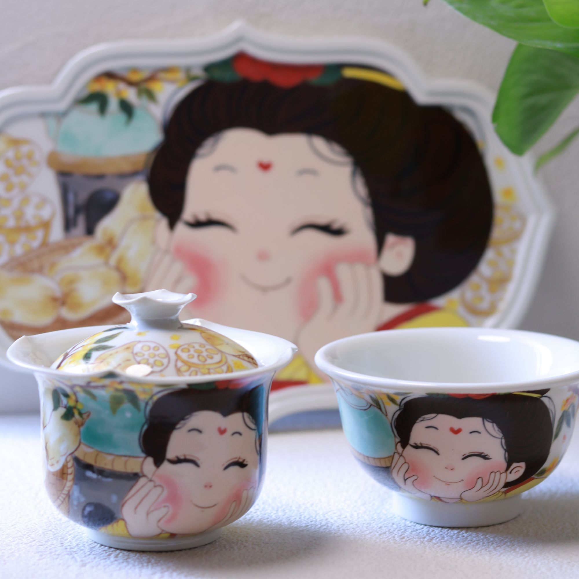 泥古设计师唐美人秋天桂花全家福一套