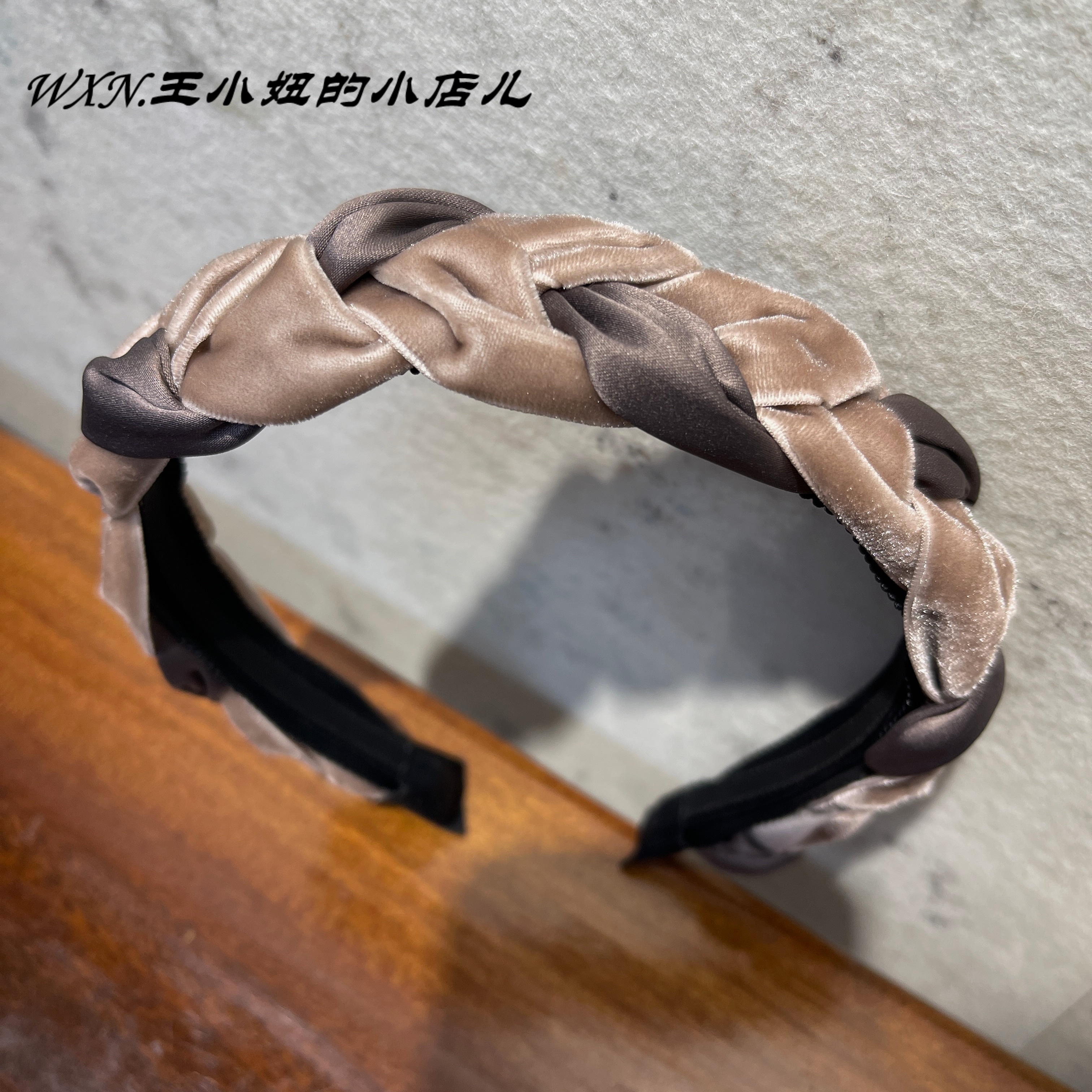 200复古法式双色辫子发箍丝绒缎面森系发箍不勒舒适发卡压发头箍