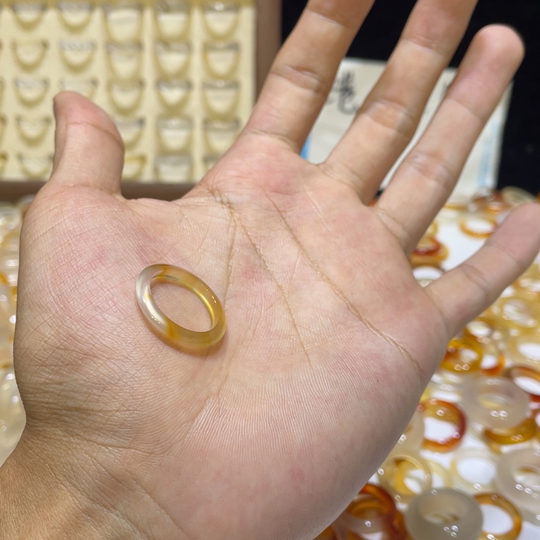 玛瑙/玉髓未镶嵌戒指504号港14 默认瑕疵