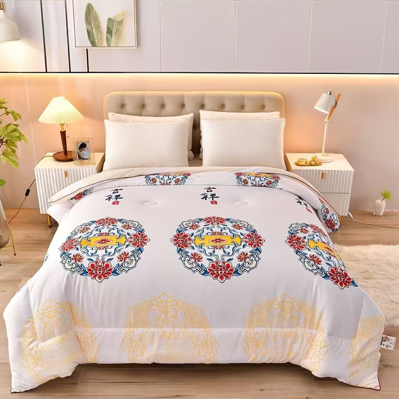 2025秋冬上新吉祥如意大豆加厚冬被柔软亲肤保暖舒适双人被家用