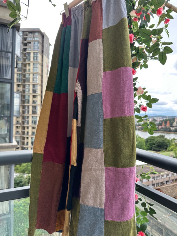 感恩回馈泰国清迈南奔植物染色阔腿裤