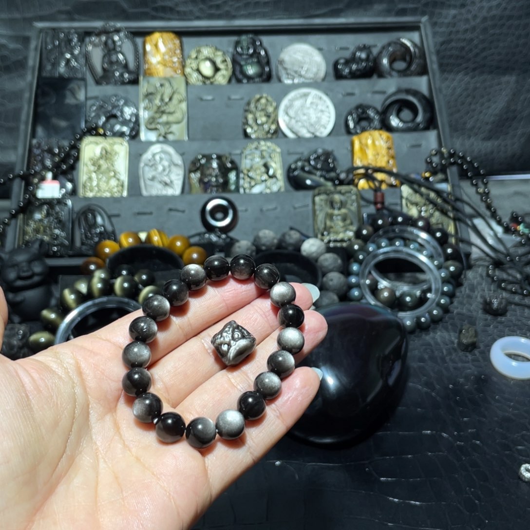 黑曜岩珠宝奇石未镶嵌小***o