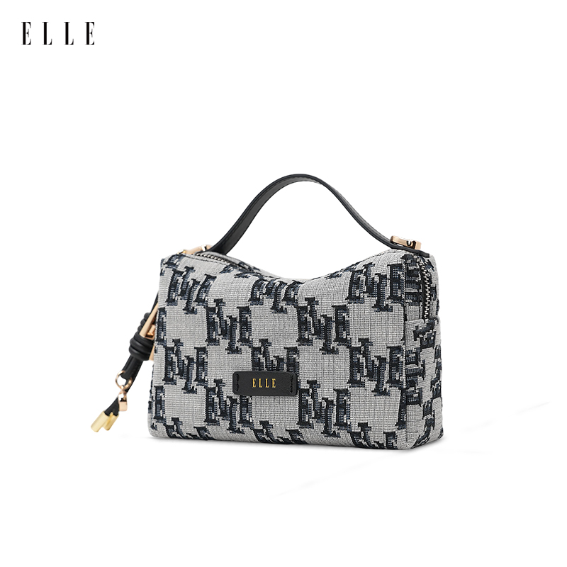 ELLE25秋季爆款菱格经典百搭时尚手提包轻奢小香风斜挎包女士肩包