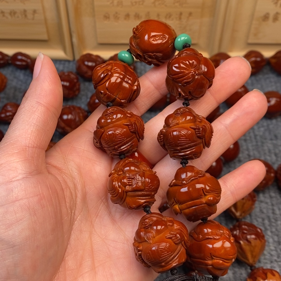 想***念手串/手链橄榄核八宝财神