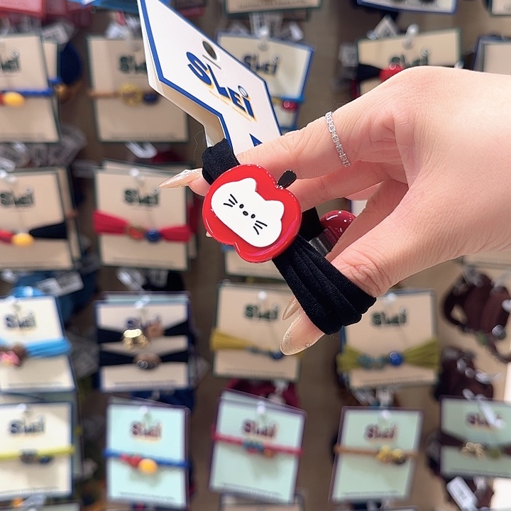 布艺非金属苹果猫面膜圈