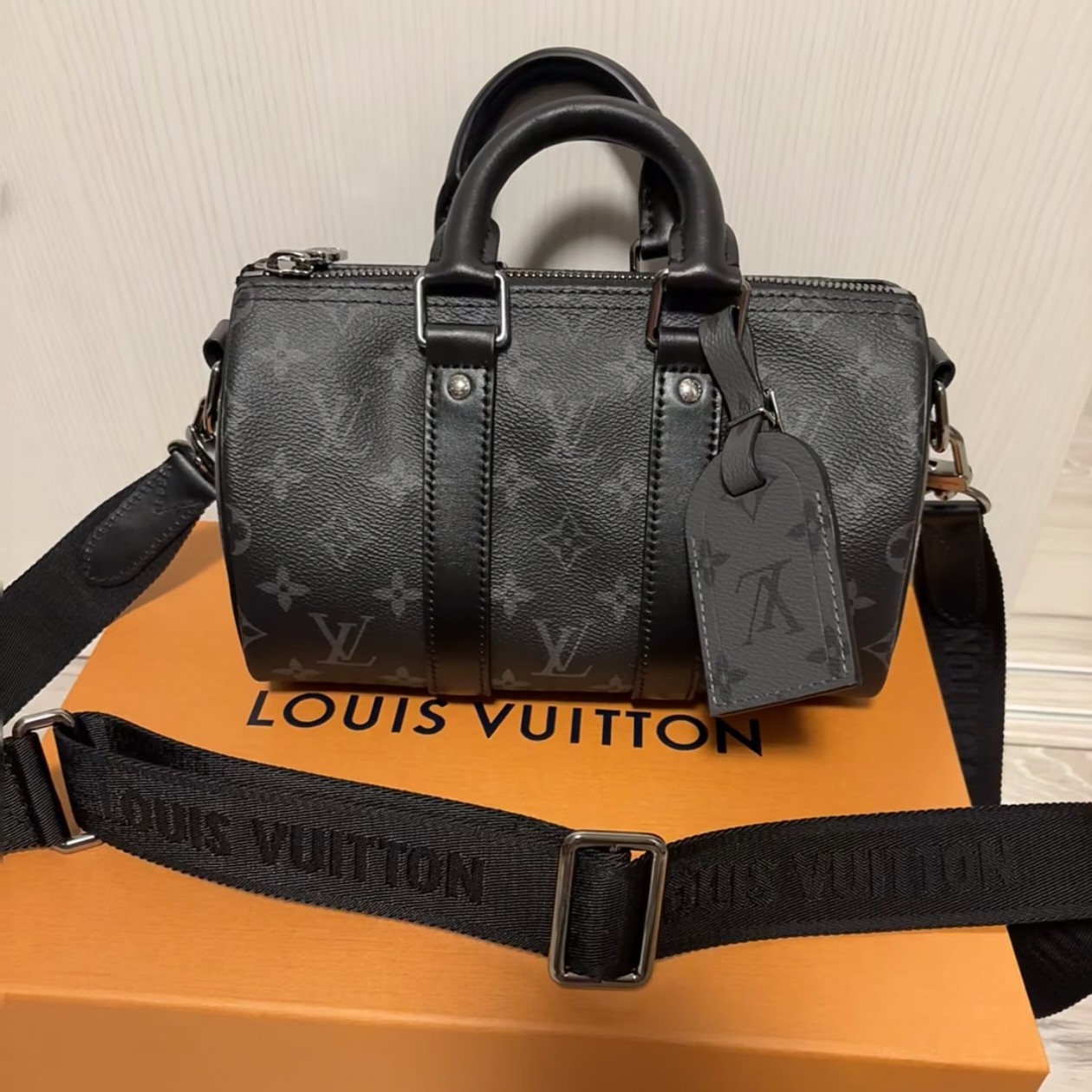 99新 LouisVuitton/路易威登 LV keepall25黑武士包 25100128-04