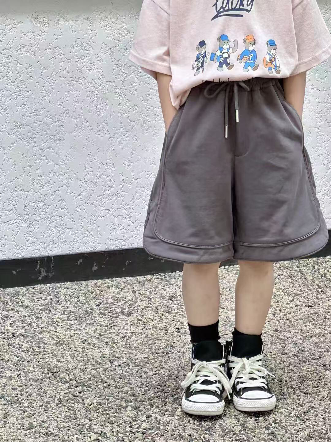 潮童新款灰粉杏短裤【默认微瑕】