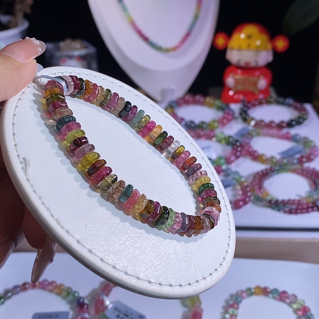 未镶嵌手链碧玺算盘珠