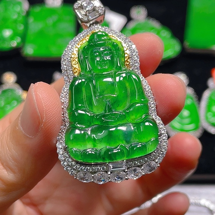 翡翠未镶嵌吊坠(不含链)