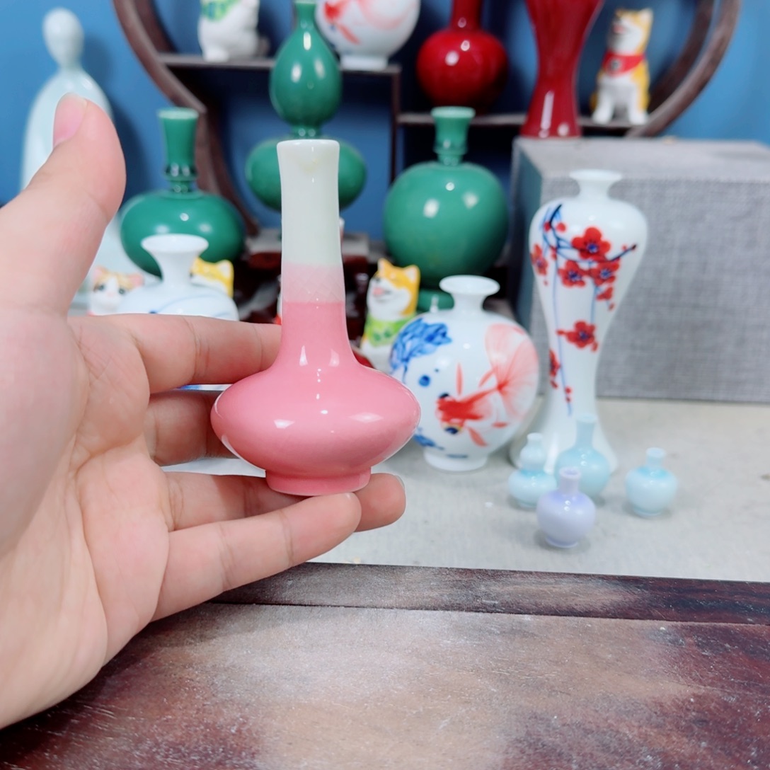 陶瓷手工小花器摆件