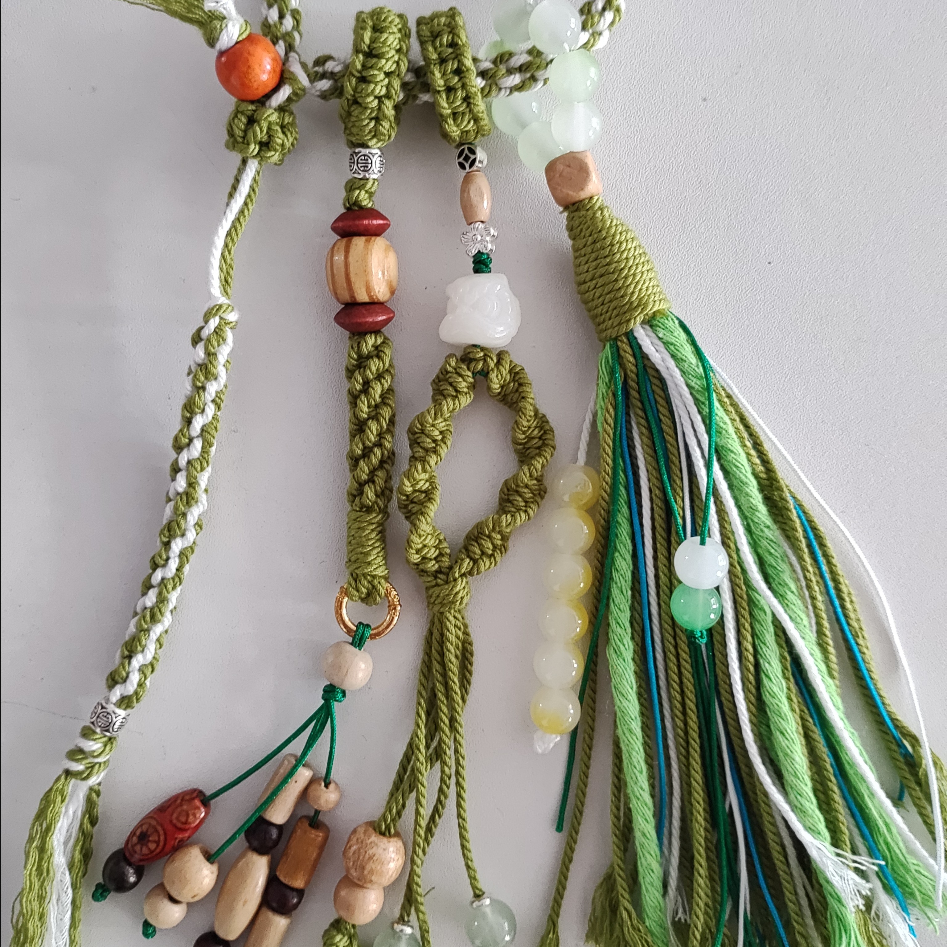 国风手工编织流苏挂件 包挂车挂钥匙扣 文艺清新复古配饰 