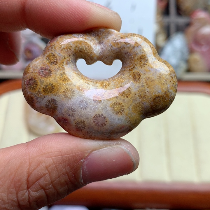 硅化珊瑚（珊瑚玉）颈饰未镶嵌