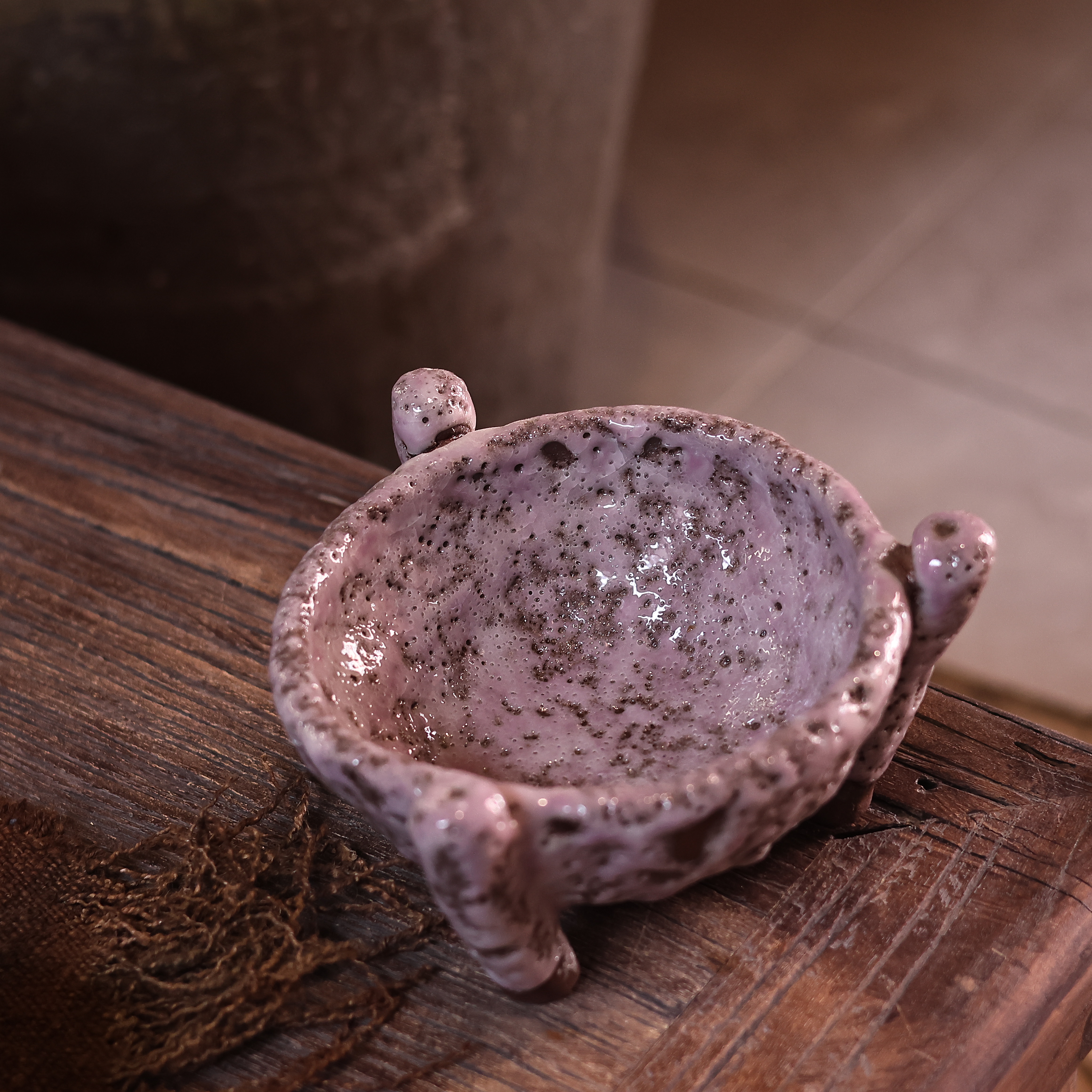 【柿间小院】全手工*三足壶承*茶食盘