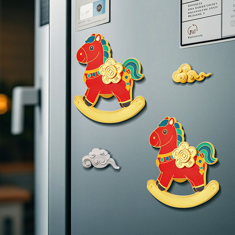 马上赚钱花创意开瓶器喜庆冰箱贴家用磁吸冰箱贴开瓶器多功能磁铁