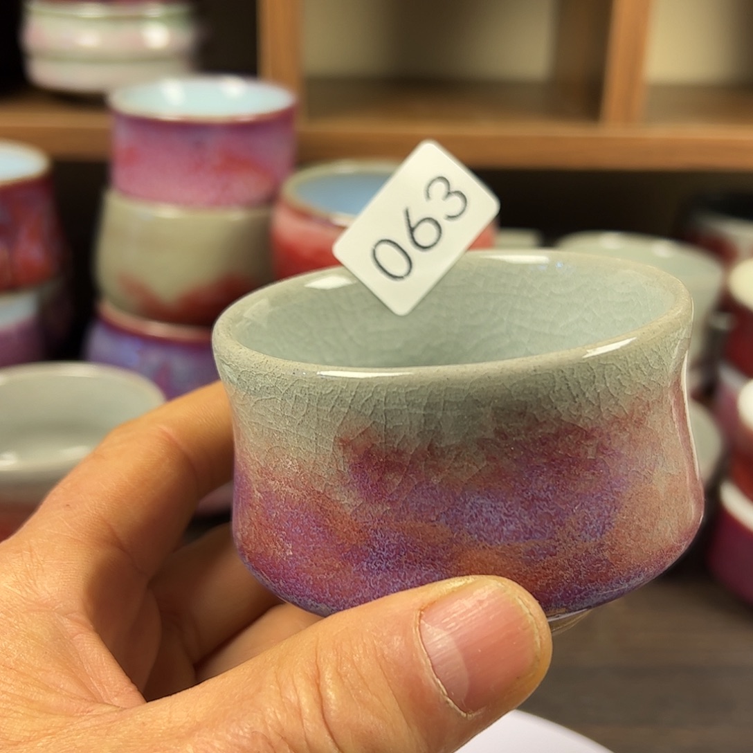 钧瓷杯子#钧瓷#原矿釉#高温#茶器#非遗传承