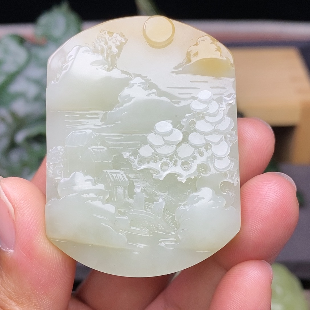 和田玉未镶嵌挂件