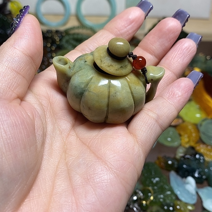 蛇纹石玉手把未镶嵌