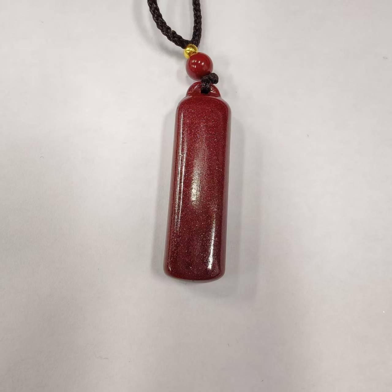 含辰砂工艺品NX103-经典紫色无事牌吊坠