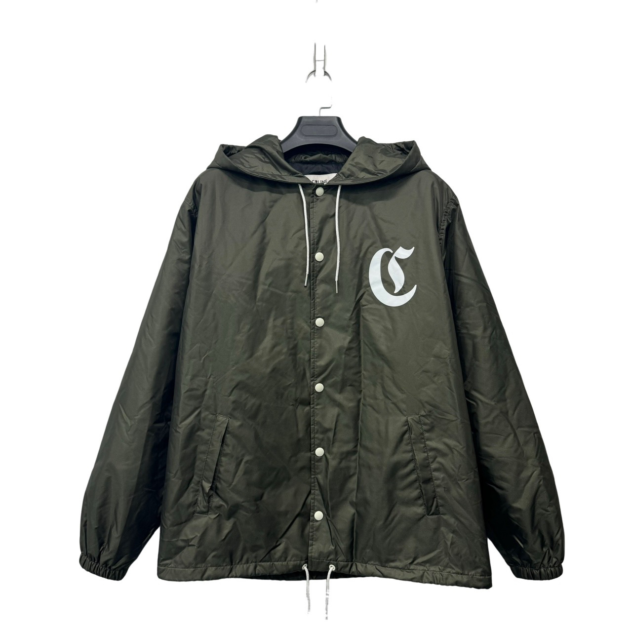 99新 Celine/思琳 字母拉链棉服夹克 48码/吊牌  存放瑕疵掉漆