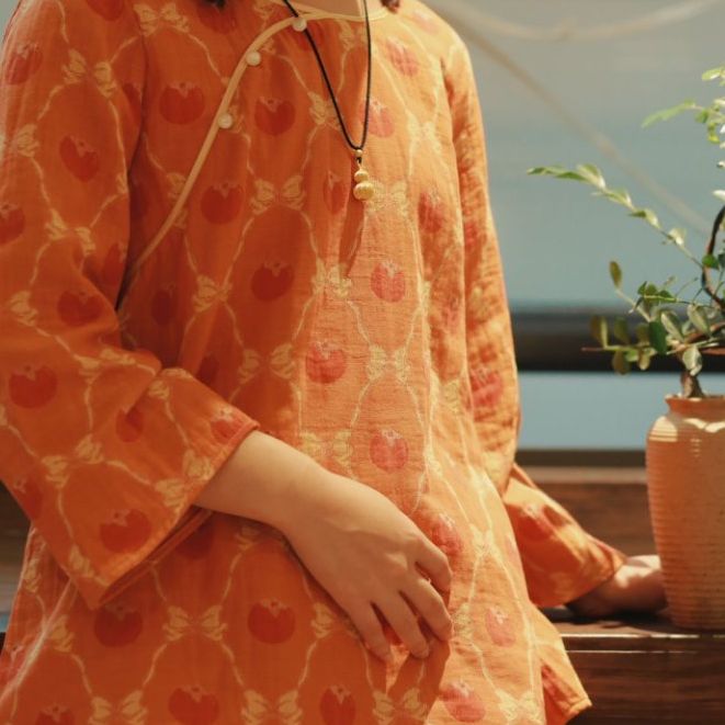 柿柿如意新款纯棉睡衣女春秋夏季薄款长袖宽松2050家居服套装