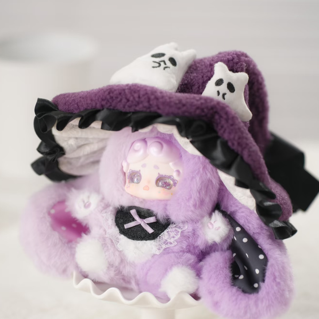 晚安小兔魔女来信毛绒盲盒手办公仔挂摆件娃娃