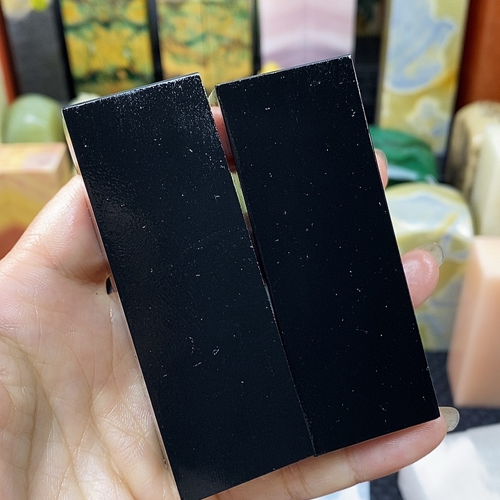 巴***盖印石青田石墨晶石头