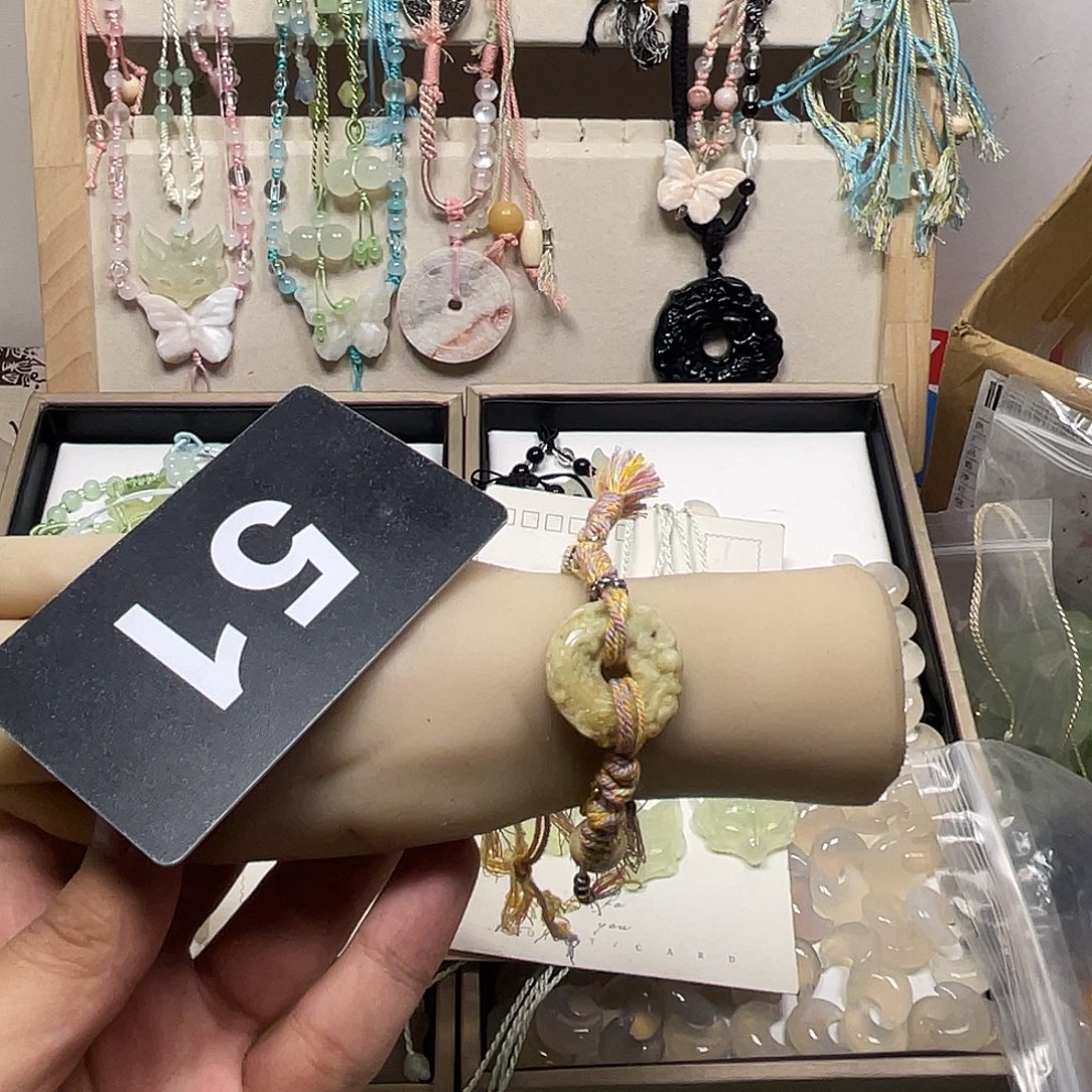 蛇纹石玉合金颈饰