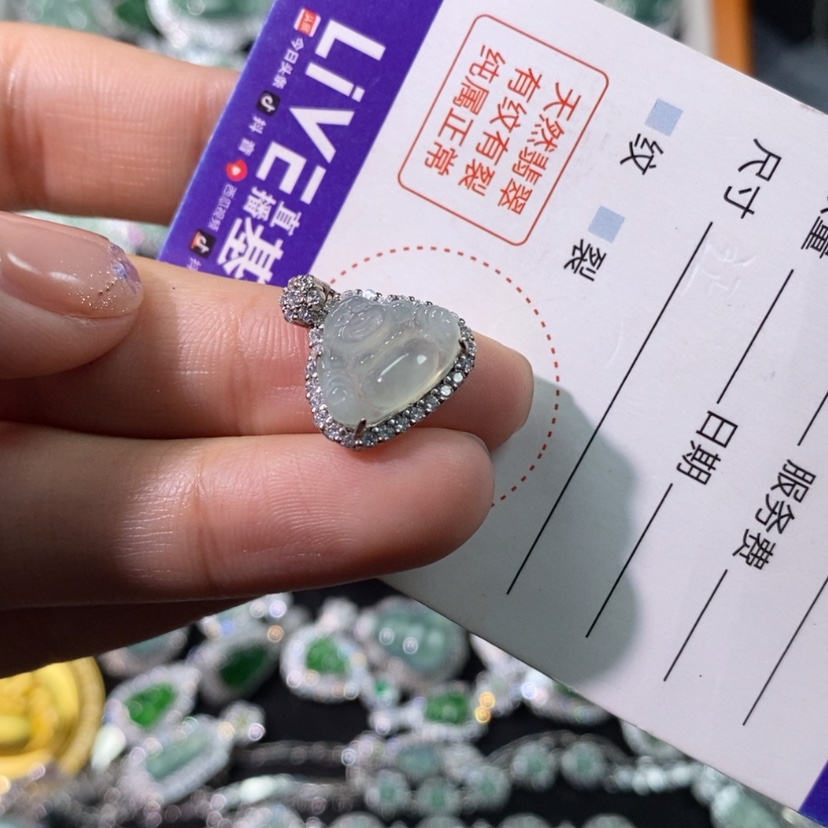 【闪购商品】翡翠颈饰银S925镶嵌天然