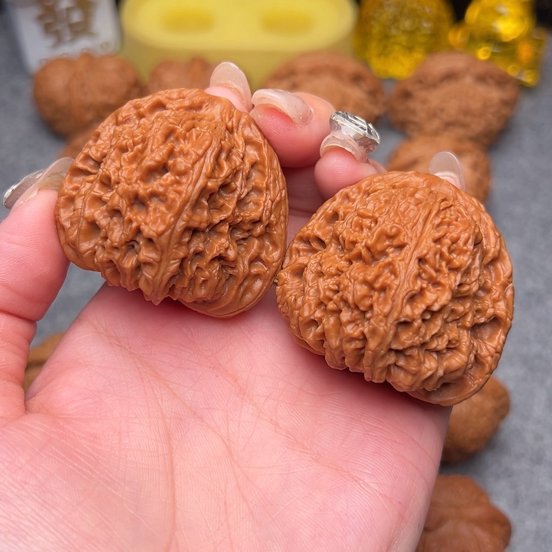 把件文玩核桃北**洋毕业精品精配三角疆45全品克48+