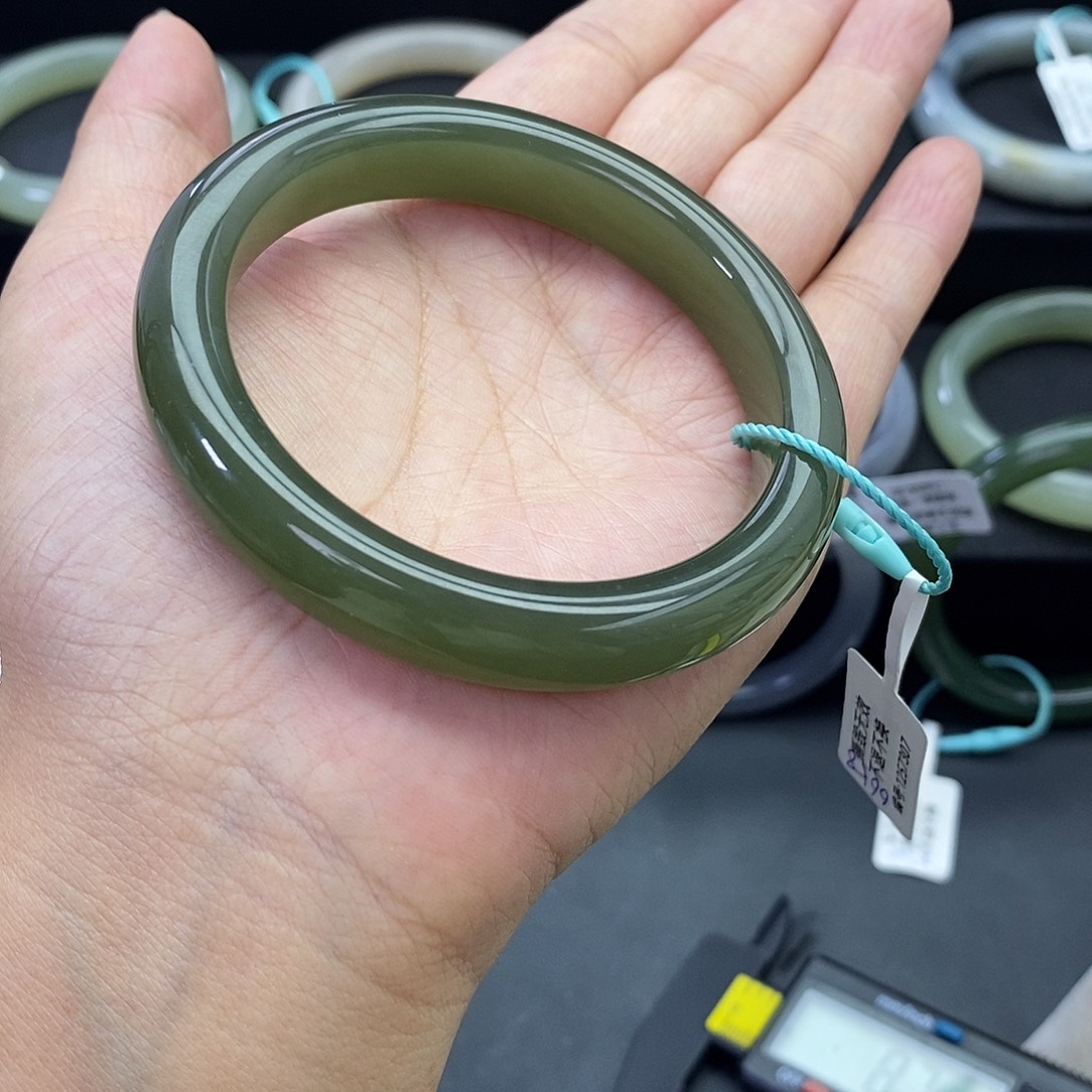 和田玉未镶嵌珠宝奇石和田玉手镯57.2