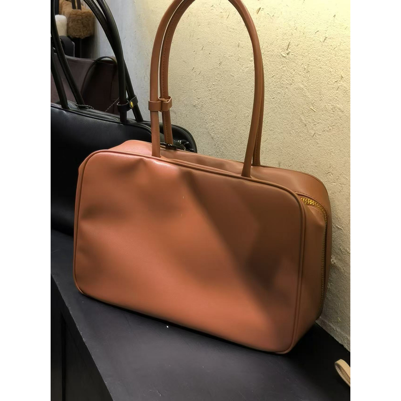 YUSHA/高档金棕色方块手提公文包-G217