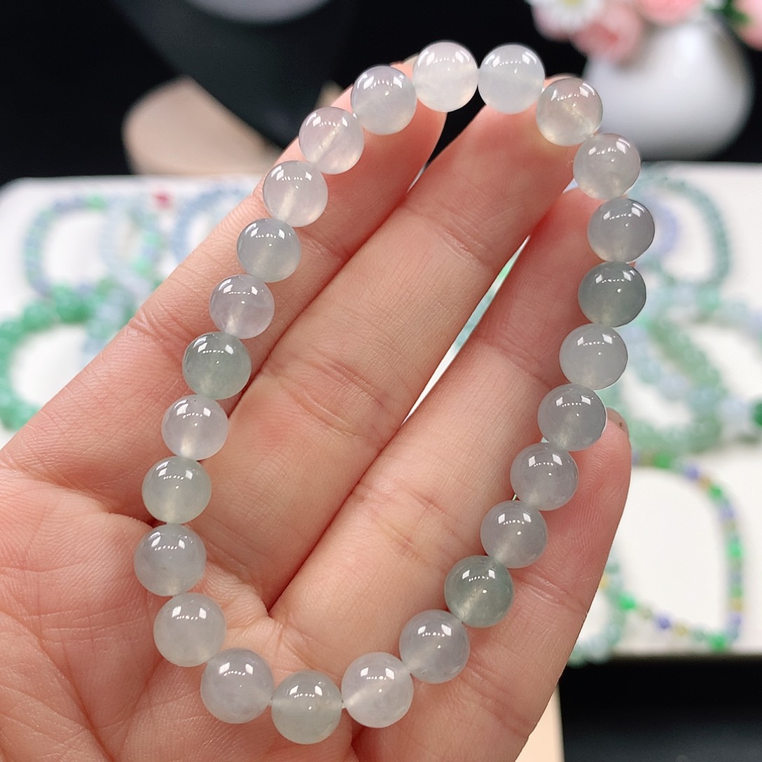 翡翠未镶嵌手链7.3mm