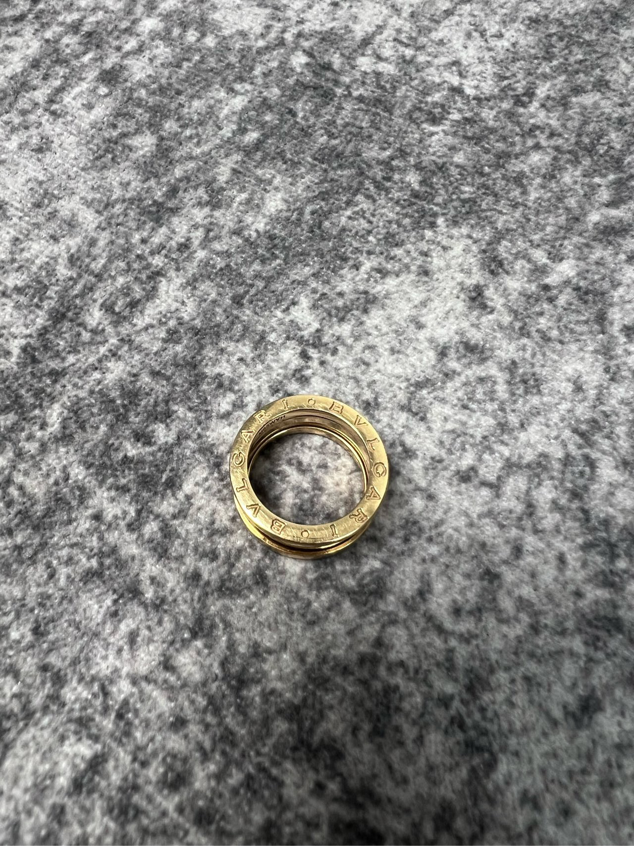 95新 BVLGARI/宝格丽 三环弹簧玫瑰金戒指 51码 98新B11707