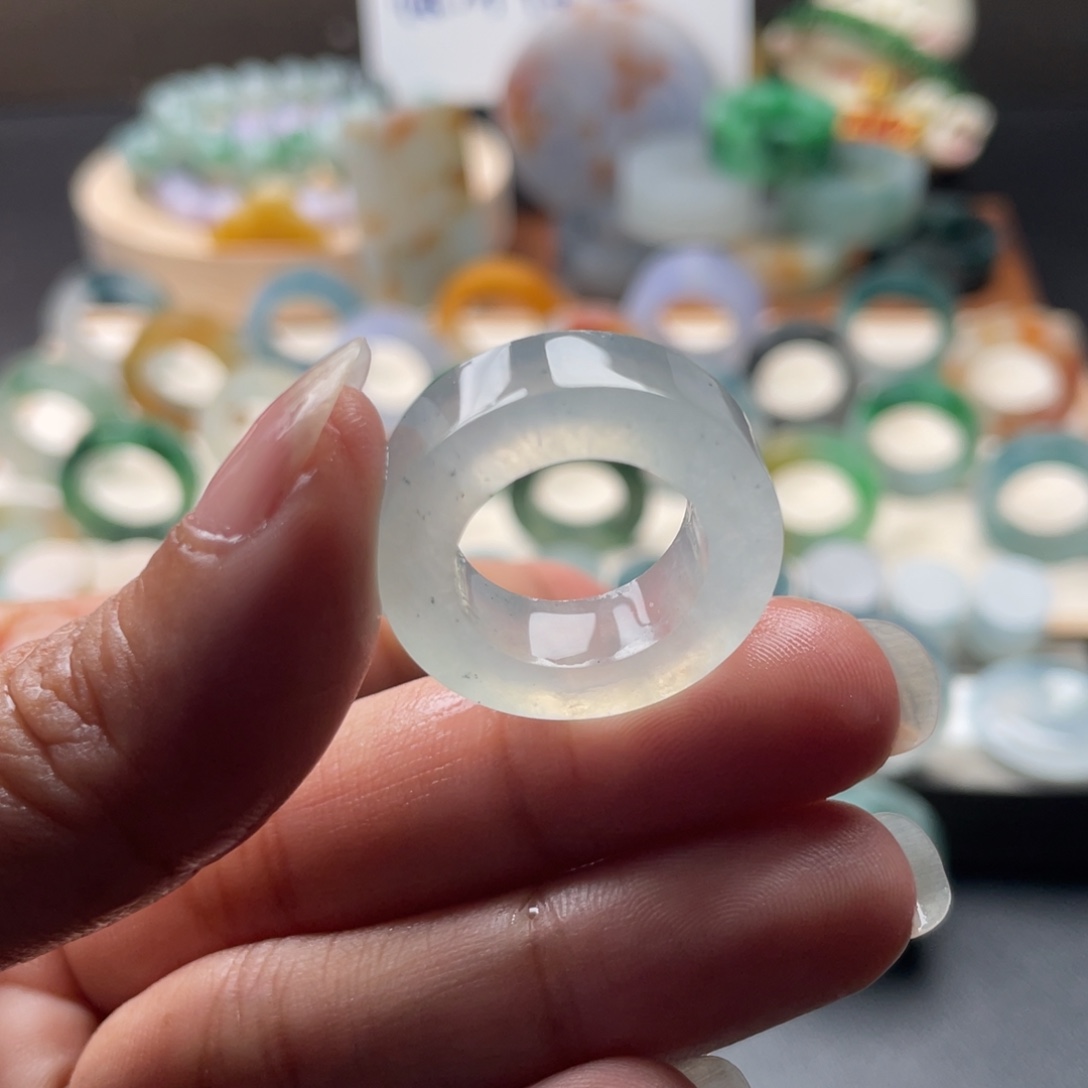 定制翡翠未镶嵌起光白月光