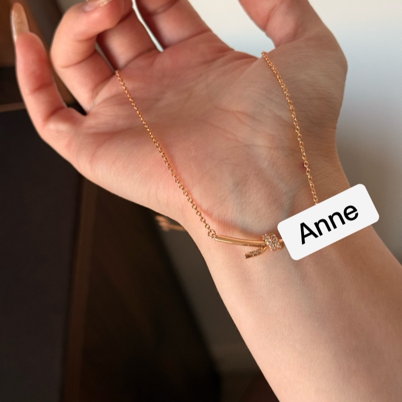 钛钢项链 【X593】INS简约打结交叉蝴蝶结项链