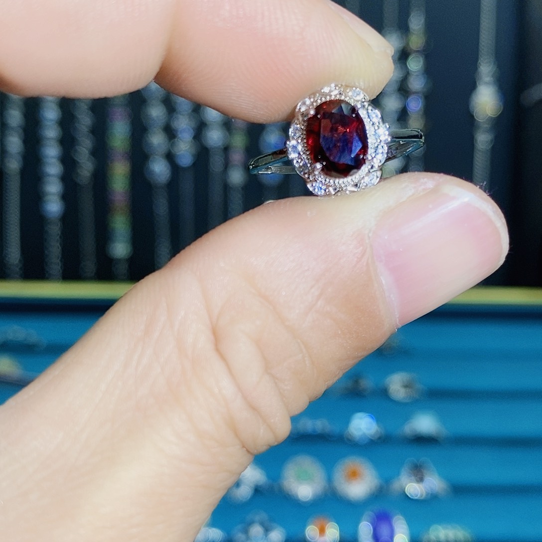 紫晶珠宝半成品银S925镶嵌